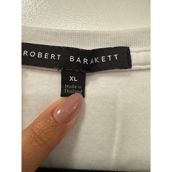 Robert Barakett $69 Men’s XL Georgia White V-Neck Short Sleeve Basic T-Shirt - Picture 5 of 6
